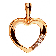 Золотий кулон з фіанітом (цирконієм куб.) (01-200867849)