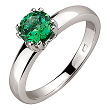 Золота каблучка з фіанітом (цирконієм куб.) (01-200872549)