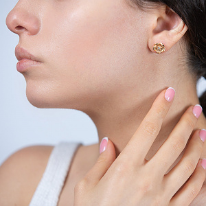 Золотые серьги с бриллиантами (1б_с-062) фотография