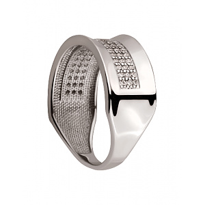 Золота каблучка з цирконієм куб. (01-19133650) фотографія