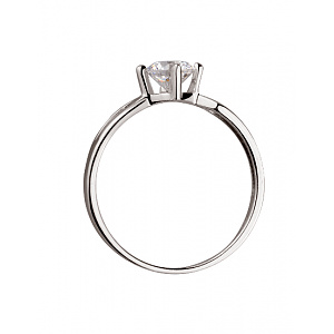 Золотое кольцо с цирконием куб. (01-19326350) фотография