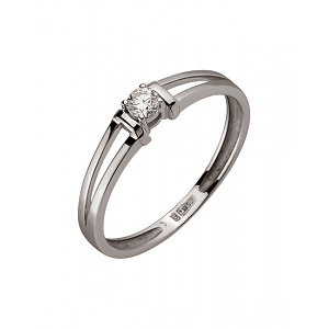 Золота каблучка з діамантом (01-200264750) фотографія