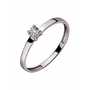 Золотое кольцо с бриллиантом (01-200408150) фотография