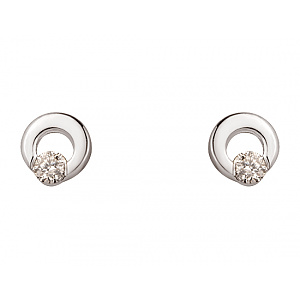 Золоті сережки з діамантами (01-200473850) фотографія