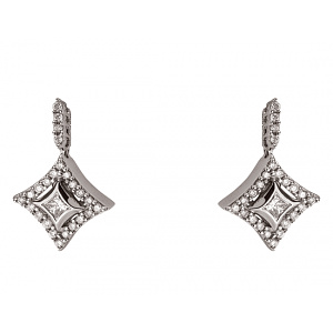 Золотые серьги с бриллиантами (01-200547150) фотография