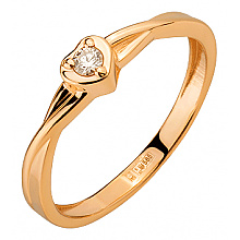 Золота каблучка з діамантом (01-200590050)