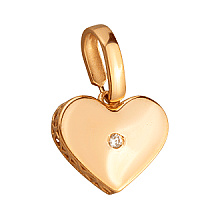 Золотой кулон с фианитом (цирконием куб.) (01-200749350)