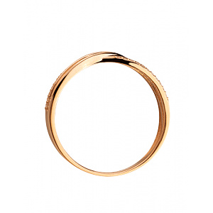 Золота каблучка з фіанітом (цирконієм куб.) (01-200773350) фотографія