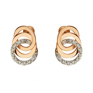 Золотые серьги с фианитом (цирконием куб.) (01-200781150) фотография