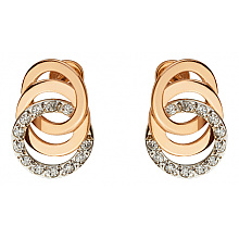 Золотые серьги с фианитом (цирконием куб.) (01-200781150)