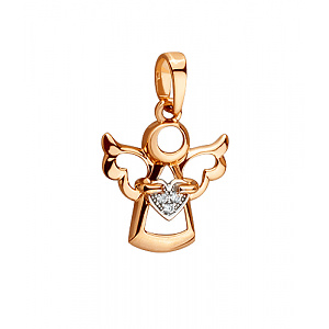 Золотий кулон з фіанітом (цирконієм куб.) (01-200847450) фотографія