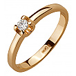 Золота каблучка з діамантом 1б_к-297 фотографія 1