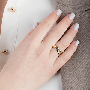 Золота обручка  (7к-169) фотографія