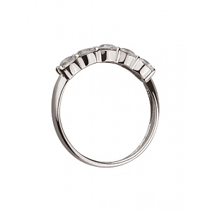 Золотое кольцо с цирконием куб. (01-19043251) фотография