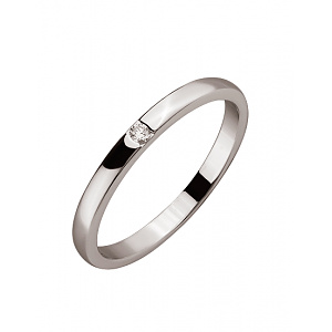 Золота обручка з діамантом (01-200152651) картинка Золота обручка з діамантом (01-200152651) фотографія