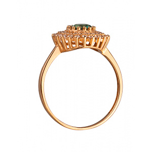 Золота каблучка з цирконієм куб. (01-200219051) фотографія