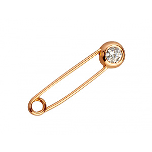 Золотая булавка с цирконием куб. (01-200388351) фотография