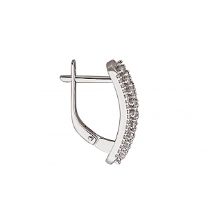 Золотые серьги с цирконием куб. (01-200438251) фотография