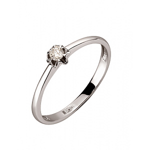 Золотое кольцо с бриллиантом (01-200462051) фотография