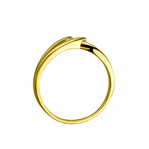 Золота каблучка з діамантом (01-200473851) фотографія