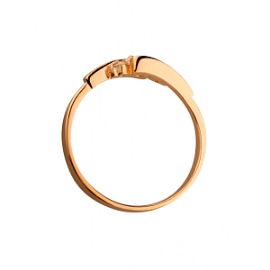 Золотое кольцо с цирконием куб. (01-200547251) фотография