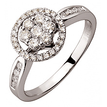 Золота каблучка з діамантами (01-200573451)