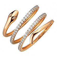 Золота каблучка з фіанітом (цирконієм куб.) (01-200766251)