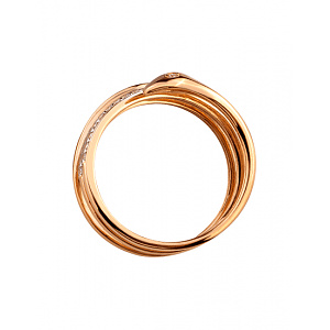 Золота каблучка з фіанітом (цирконієм куб.) (01-200766251) фотографія