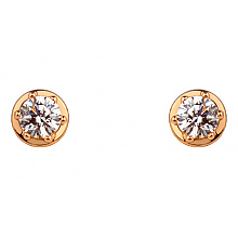Золоті сережки з фіанітом (цирконієм куб.) (01-200819351)