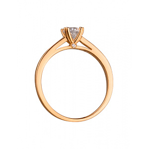 Золота каблучка з цирконієм куб. (01-19319652) фотографія