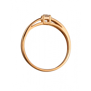 Золотое кольцо с цирконием куб. (01-200191452) фотография