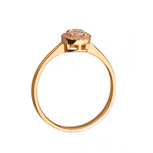 Золота каблучка з цирконієм куб. (01-200264752) фотографія