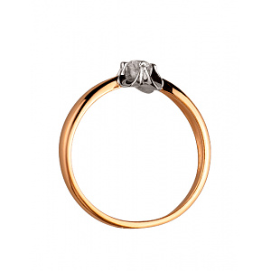 Золотое кольцо с бриллиантом (01-200355452) фотография