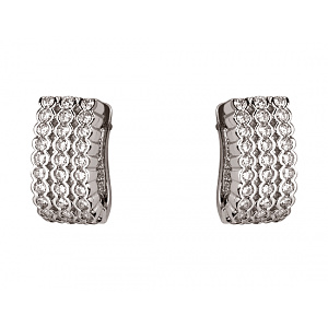 Золоті сережки з цирконієм куб. (01-200462052) фотографія