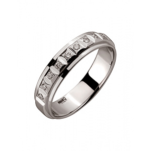 Золота обручка з діамантами (01-200512252) фотографія