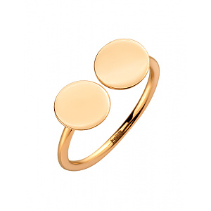 Золотое кольцо с цирконием куб. (01-200542752) фотография