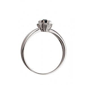 Золота каблучка з діамантами  та  корундом (01-200563552) картинка Золота каблучка з діамантами  та  корундом (01-200563552) фотографія