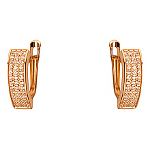 Золоті сережки з цирконієм куб. (01-200573452)