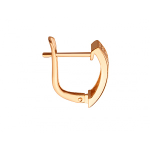 Золоті сережки з цирконієм куб. (01-200573452) фотографія