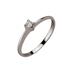 Золотое кольцо с бриллиантом (01-200602952) фотография