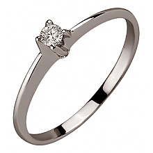 Золотое кольцо с бриллиантом (01-200602952)