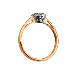 Золотое кольцо с бриллиантами (01-200742452) фотография