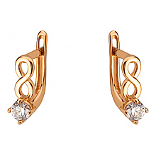 Золоті сережки з фіанітом (цирконієм куб.) (01-200783652)