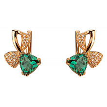 Золоті сережки з фіанітом (цирконієм куб.) (01-200810852)