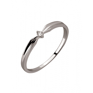 Золота каблучка з діамантом (01-200819352) фотографія