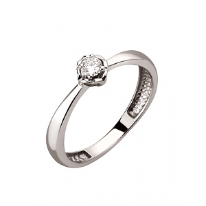 Золота каблучка з діамантом (01-200858152) фотографія