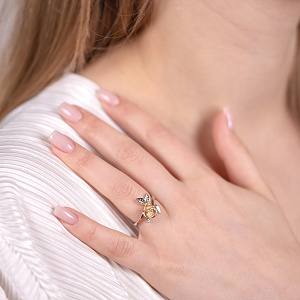 Золота каблучка  (4б_к-120) фотографія