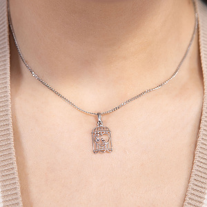 Золотий кулон з діамантом (2б_п-221) фотографія