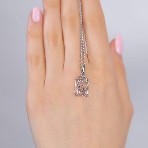 Золотий кулон з діамантом (2б_п-221) фотографія