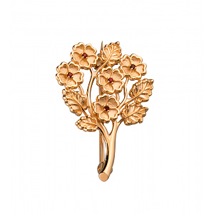 Золота брошка з топазами (1б_бр-013) фотографія